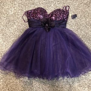 purple homecoming/prom dress